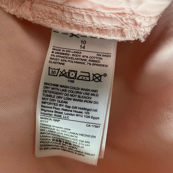 NWOT GAP Maternity Full Panel Girlfriend Chinos pink size 10 - Picture 5 of 6